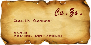 Csulik Zsombor névjegykártya